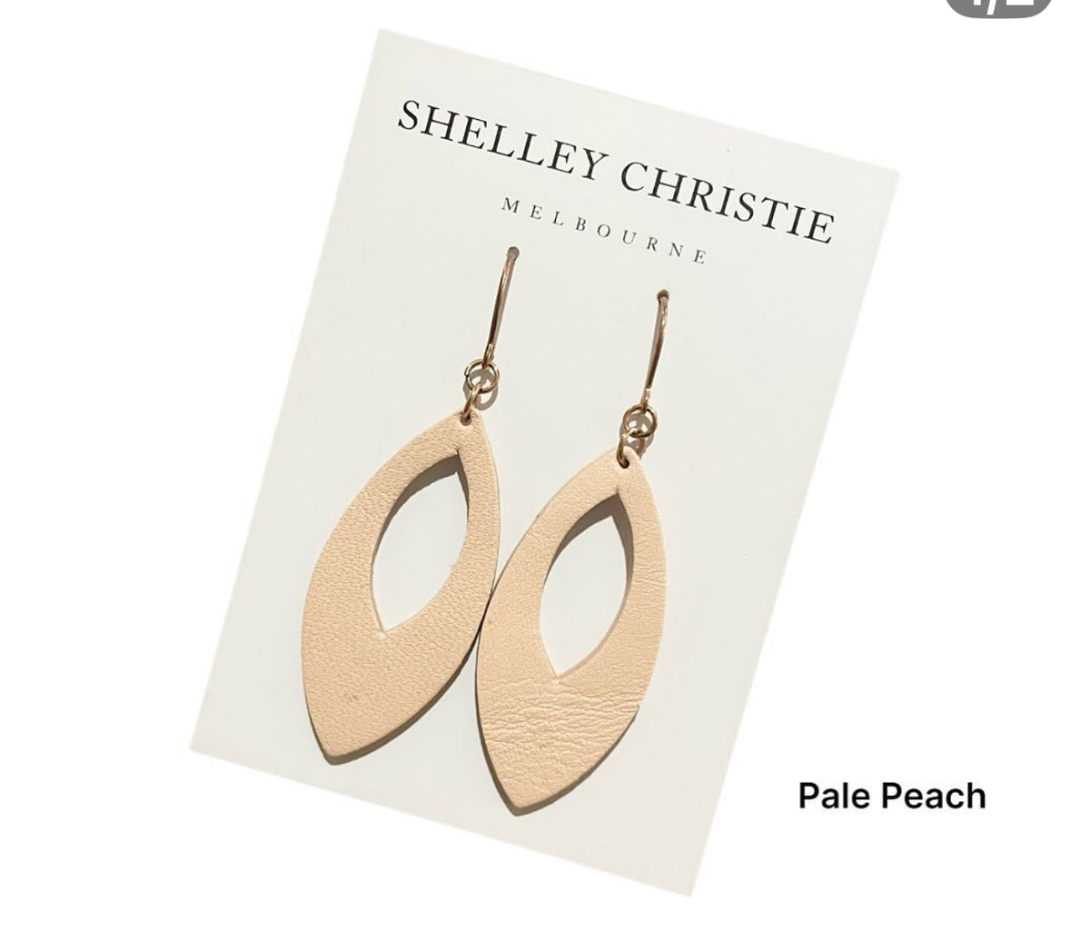 LEATHER PETAL HOLEY DROP EARRINGS